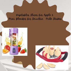 Vegetables Slicer for Apple & Mini Blender for Smoothie Pack1 Combo Pack